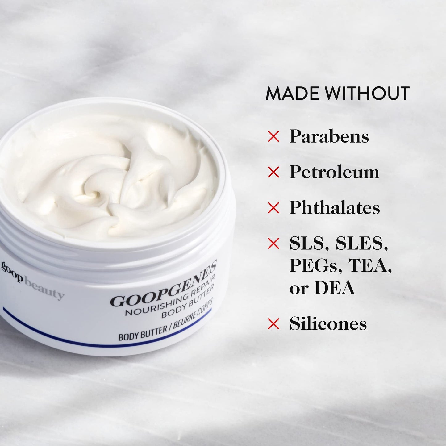 goop Beauty Body Butter | Body Lotion for Dry Skin & Skin Repair | Bacuri, Cupuaçu, & Shea Butter | Firming Body Lotion for Smooth Skin | Paraben, Silicone, and Fragrance Free Body Lotion | 6.1 fl oz