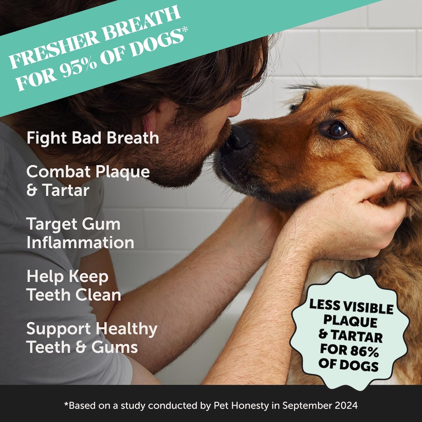 Pet Honesty Dog Dental Health - Vitamins for Teeth & Gums - Dog Vitamins and Supplements for Dog Dental Care