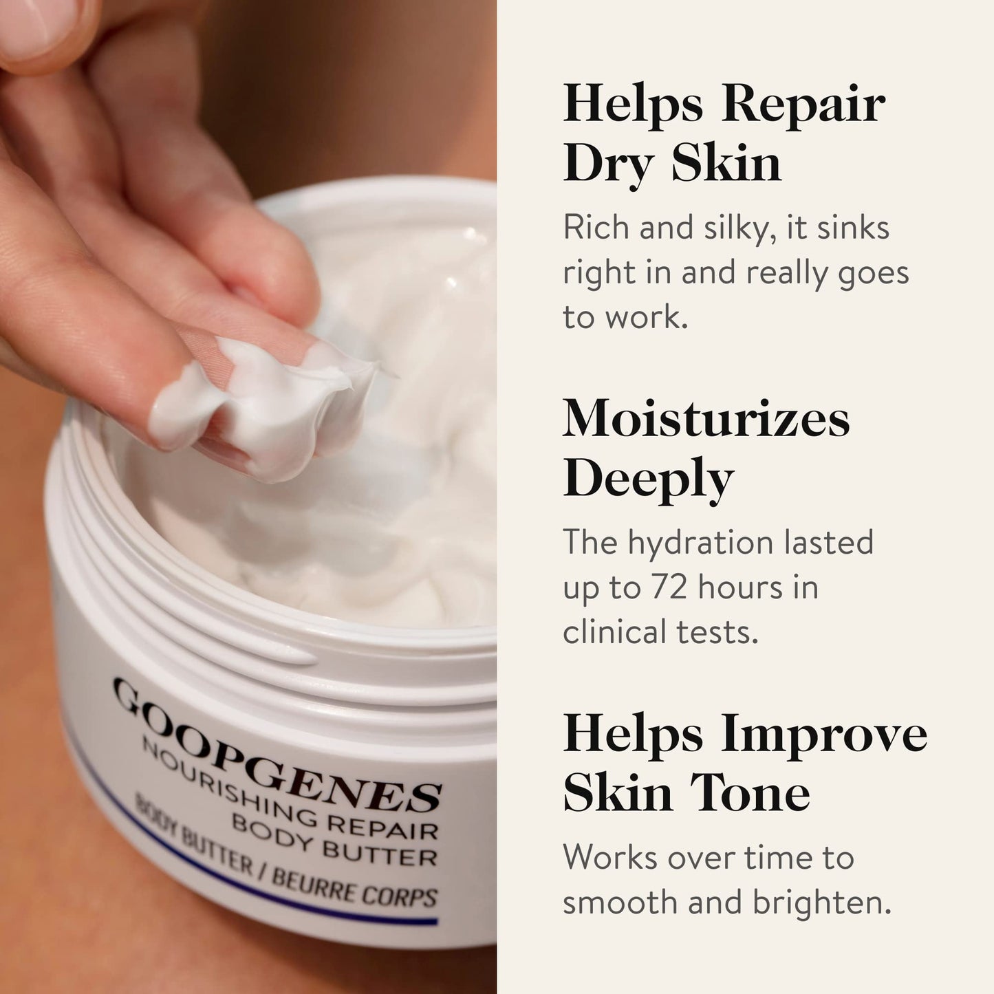 goop Beauty Body Butter | Body Lotion for Dry Skin & Skin Repair | Bacuri, Cupuaçu, & Shea Butter | Firming Body Lotion for Smooth Skin | Paraben, Silicone, and Fragrance Free Body Lotion | 6.1 fl oz