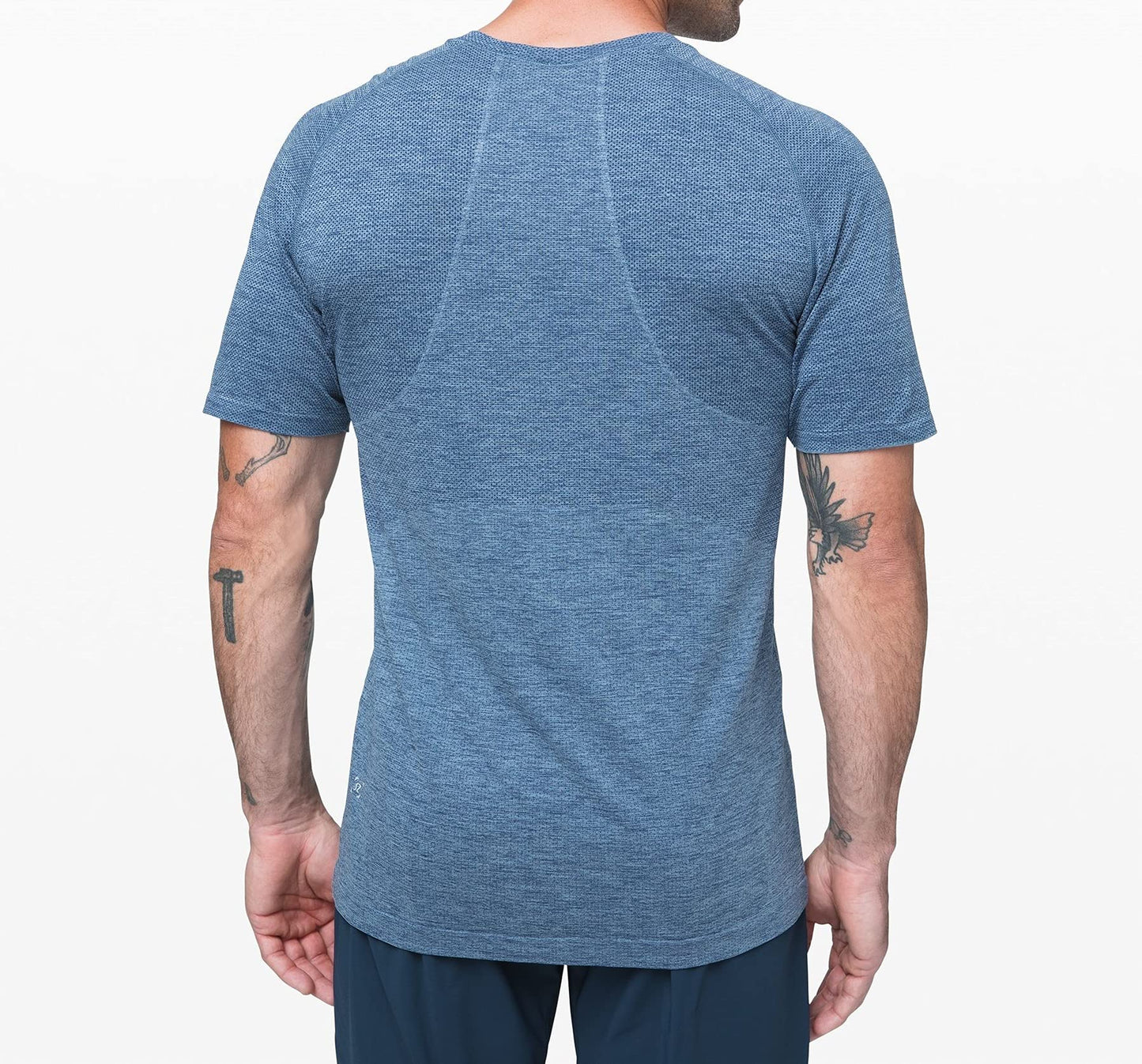 lululemon Men's Metal Vent Tech Short Sleeve Crew 2.0 T-Shirt (Midnight Shadow/Tempest Blue, L)