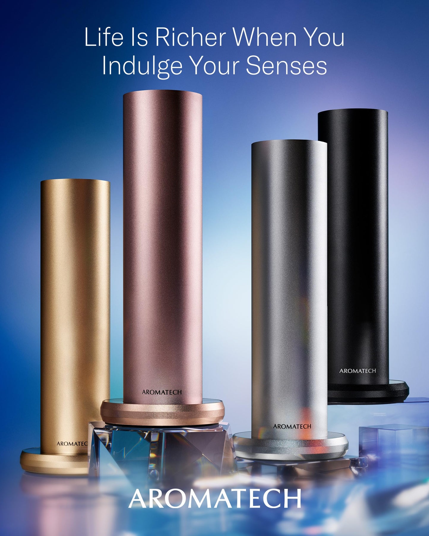 Upgraded: AromaTech AroMini BT Scent Diffuser w/Bluetooth – Cold-Air Diffusion Scent Machine for Home, Office, Hotel, Spa – Nebulizing Diffusion System for Essential Oil Blends – Black