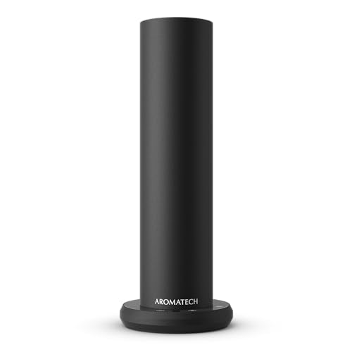 Upgraded: AromaTech AroMini BT Scent Diffuser w/Bluetooth – Cold-Air Diffusion Scent Machine for Home, Office, Hotel, Spa – Nebulizing Diffusion System for Essential Oil Blends – Black