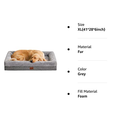 BFPETHOME Sofa Dog Beds for Large Dogs, Washable Large Dog Bed with Bolster, Orthopedic Large Dog Beds with Removable Covers & Waterproof Dog Bed for Pet
