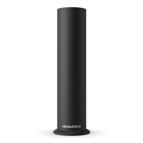 Upgraded: AromaTech AroMini BT Scent Diffuser w/Bluetooth – Cold-Air Diffusion Scent Machine for Home, Office, Hotel, Spa – Nebulizing Diffusion System for Essential Oil Blends – Black