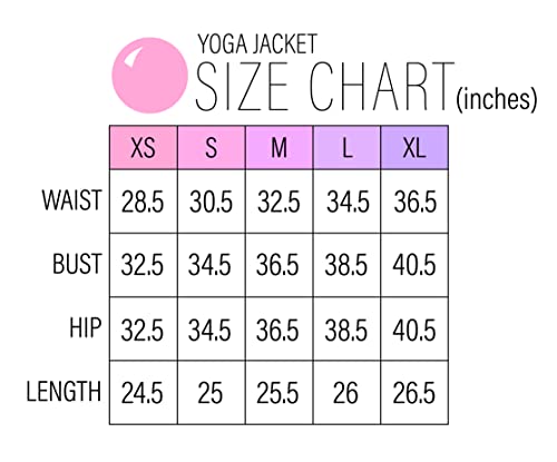 Yogalicious Womens Ultra Soft Lightweight Full Zip Yoga Jacket with Zipper Pockets - Black - XL