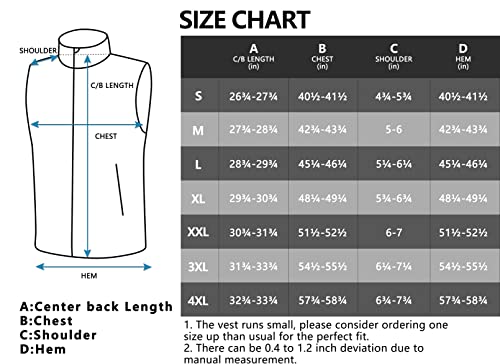 Little Donkey Andy Men's Lightweight Softshell Vest Windproof Sleeveless Jacket for Travel Hiking Running Golf Gray L