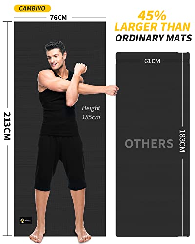 CAMBIVO Yoga Mat for Women and Men, Extra Long and Wide Exercise Mat(84" x 30" x 1/4 inch), Large Non Slip Workout Mat for Yoga, Pilates, Fitness, Barefoot Workouts, Home Gym Studio