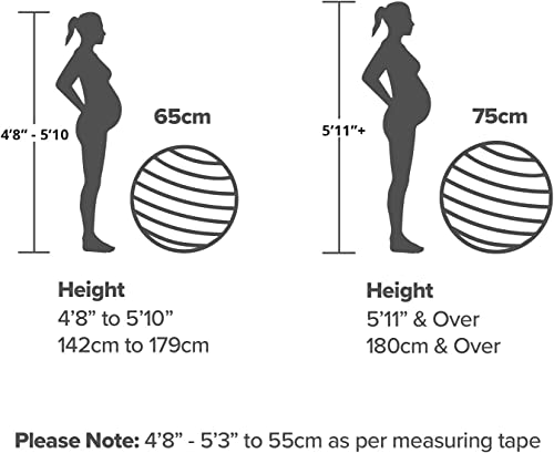 BABYGO® Birthing Ball for Pregnancy & Labor + Our Award Winning Book - Exercise, Birth & Recovery Plan, 5X Stronger Than a Yoga Ball with Eco Friendly Material (Turquoise, 65cm)