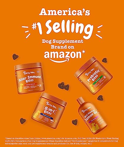 Wild Alaskan Salmon Oil for Dogs & Cats - Omega 3 Skin & Coat Support - Liquid Food Supplement for Pets - Natural EPA + DHA Fatty Acids for Joint Function, Immune & Heart Health 32oz