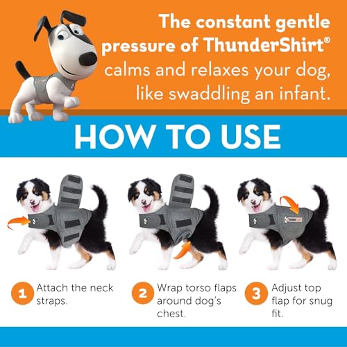 ThunderShirt for Dogs, Small, Heather Gray Classic - Dog Anxiety Relief Calming Vest