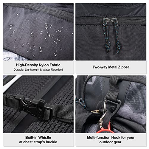 Everfun Hydration Backpack 18L with Water Bladder 2L Hiking Water Backpack Women Men Hydration Pack Insulated Lightweight Day Hydropack with Storage for Hiking, Biking, Running, Festival
