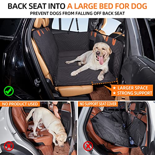 YJGF Back Seat Extender ,Dog Car Seat Cover for Back Seat Bed Inflatable for Car Camping Air Mattress, Hammock Travel Bed,Non Inflatable Car Bed Mattress for Car SUV Truck (Black)