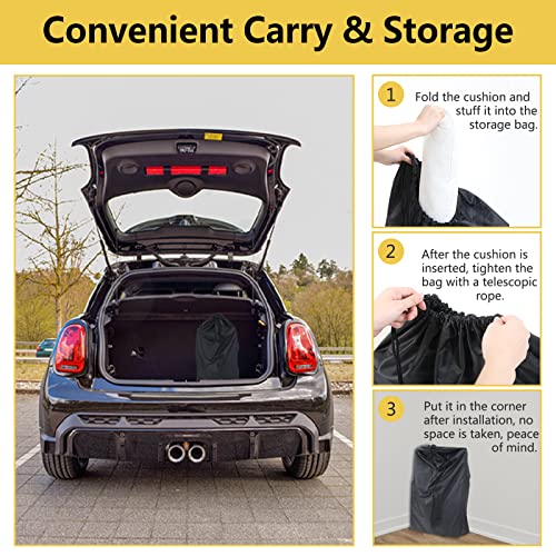 FUNNIU Dog Car Booster Seat for Medium/Large Dogs or Two Small Dogs, Pet Car Seat Travel Safety Fully Detachable Washable for Back Seat, Portable Dog Travel Bed with Soft Cushion, Black
