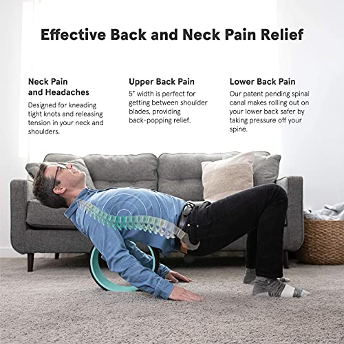 Chirp Wheel Foam Roller - Targeted Back Foam Roller for Back Pain Relief, Deep Tissue Muscle Massage, Trigger Point Round Foam Roller, High Density Foam Roller for Physical Therapy & Exercise, 12 Inch