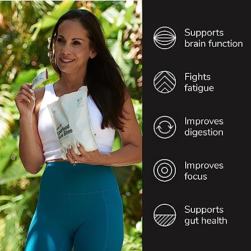 For Wellness Superfood Focus Bites (20 Count), Cocoa Espresso Brownie – Reduces Fatigue, Improves Digestion & Support Brain Function