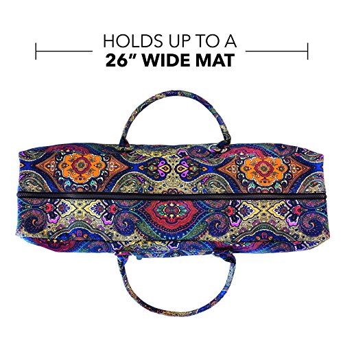 Kindfolk Yoga Mat Duffel Bag Canvas with Pocket and Zipper (Celestial)