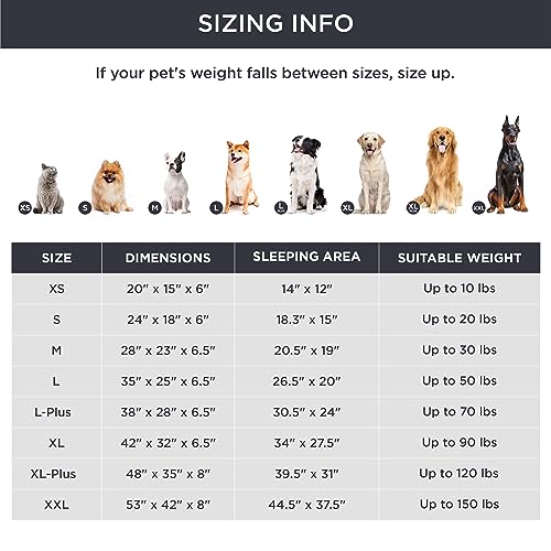 Bedsure Orthopedic Dog Bed for Large Dogs - Big Washable Dog Sofa Beds Large, Supportive Foam Pet Couch Bed with Removable Washable Cover, Waterproof Lining and Nonskid Bottom, Grey