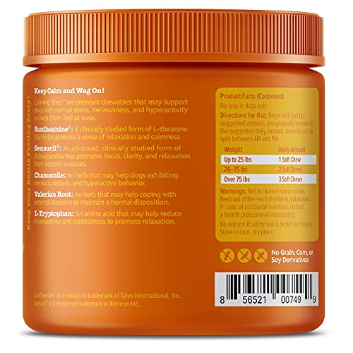 Zesty Paws Calming Chews for Dogs - Dog Calming Chews for Composure & Relaxation - Dog Calming Treats for Everyday Stress & Separation - Turkey - 90 Count