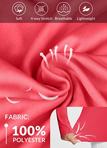 BALEAF Women's Workout Tops Long Sleeve Running Shirts Quick Dry Moisture Wicking Athletic T-Shirts for Exercise Gym Sports Yoga Rouge Red Size L