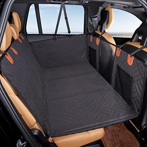 YJGF Back Seat Extender ,Dog Car Seat Cover for Back Seat Bed Inflatable for Car Camping Air Mattress, Hammock Travel Bed,Non Inflatable Car Bed Mattress for Car SUV Truck (Black)