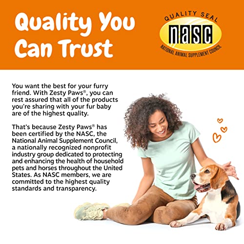 Zesty Paws Calming Chews for Dogs - Dog Calming Chews for Composure & Relaxation - Dog Calming Treats for Everyday Stress & Separation - Turkey - 90 Count