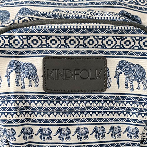 Kindfolk Yoga Mat Backpack Two Straps Patterned Canvas (Jubilee)
