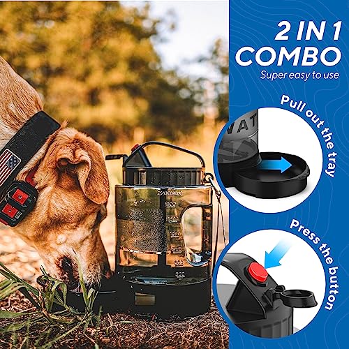 Dog Water Bowl Dispenser,Travel Dog Bowls for Camping Dog Park Hunting, 77OZ Dog Water Dispenser with Pull-Out Travel Water Bowls for Dogs,Dog Travel Water Bowl Dispenser Pet Dog Water Bottle,BPA Free