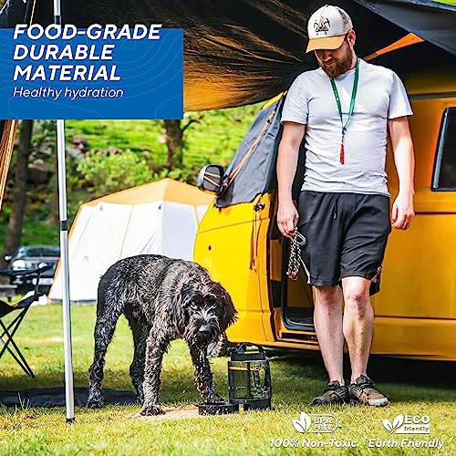Dog Water Bowl Dispenser,Travel Dog Bowls for Camping Dog Park Hunting, 77OZ Dog Water Dispenser with Pull-Out Travel Water Bowls for Dogs,Dog Travel Water Bowl Dispenser Pet Dog Water Bottle,BPA Free
