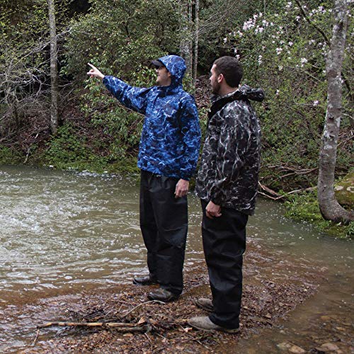 FROGG TOGGS Men's Classic All-Sport Waterproof Breathable Rain Suit , Dark Green Jacket/Black Pants, Medium
