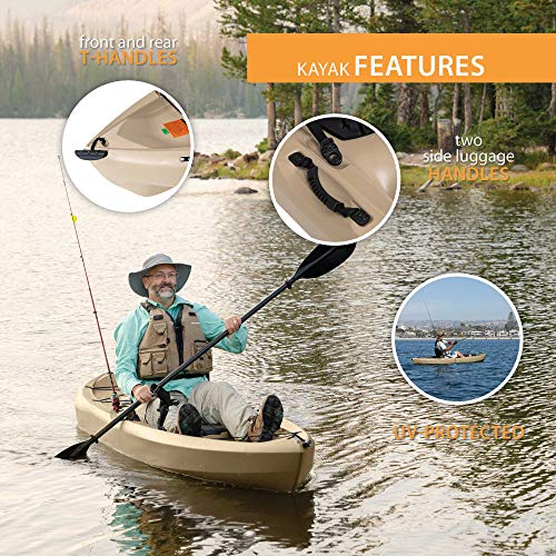 Sit-On-Top Kayak with Paddle for fun relaxation or fishing