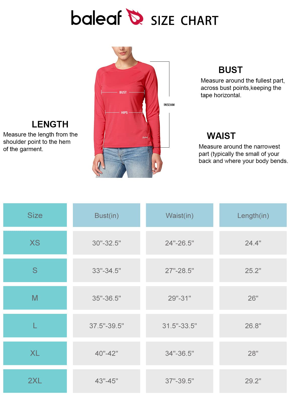 BALEAF Women's Workout Tops Long Sleeve Running Shirts Quick Dry Moisture Wicking Athletic T-Shirts for Exercise Gym Sports Yoga Rouge Red Size L