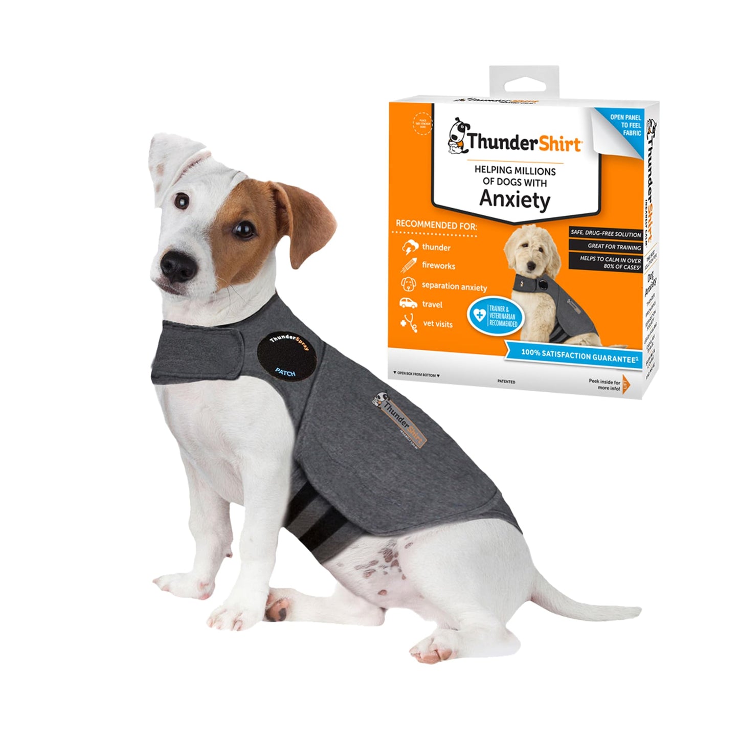 ThunderShirt for Dogs, Small, Heather Gray Classic - Dog Anxiety Relief Calming Vest