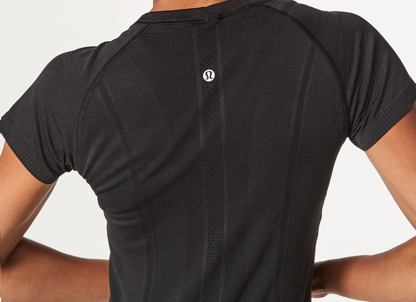 Lululemon Athletica Swiftly Tech Short Sleeve Crew (Black, 6)