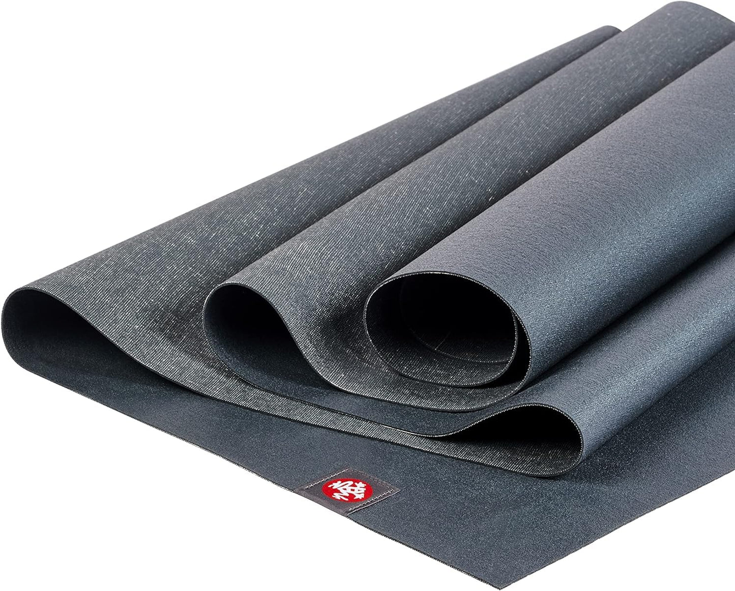 Manduka eKO Superlite Yoga Mat for Travel - Lightweight, Easy to Roll and Fold, Durable, Non Slip Grip, 1.5mm Thick, Charcoal Grey, 71" x 24"