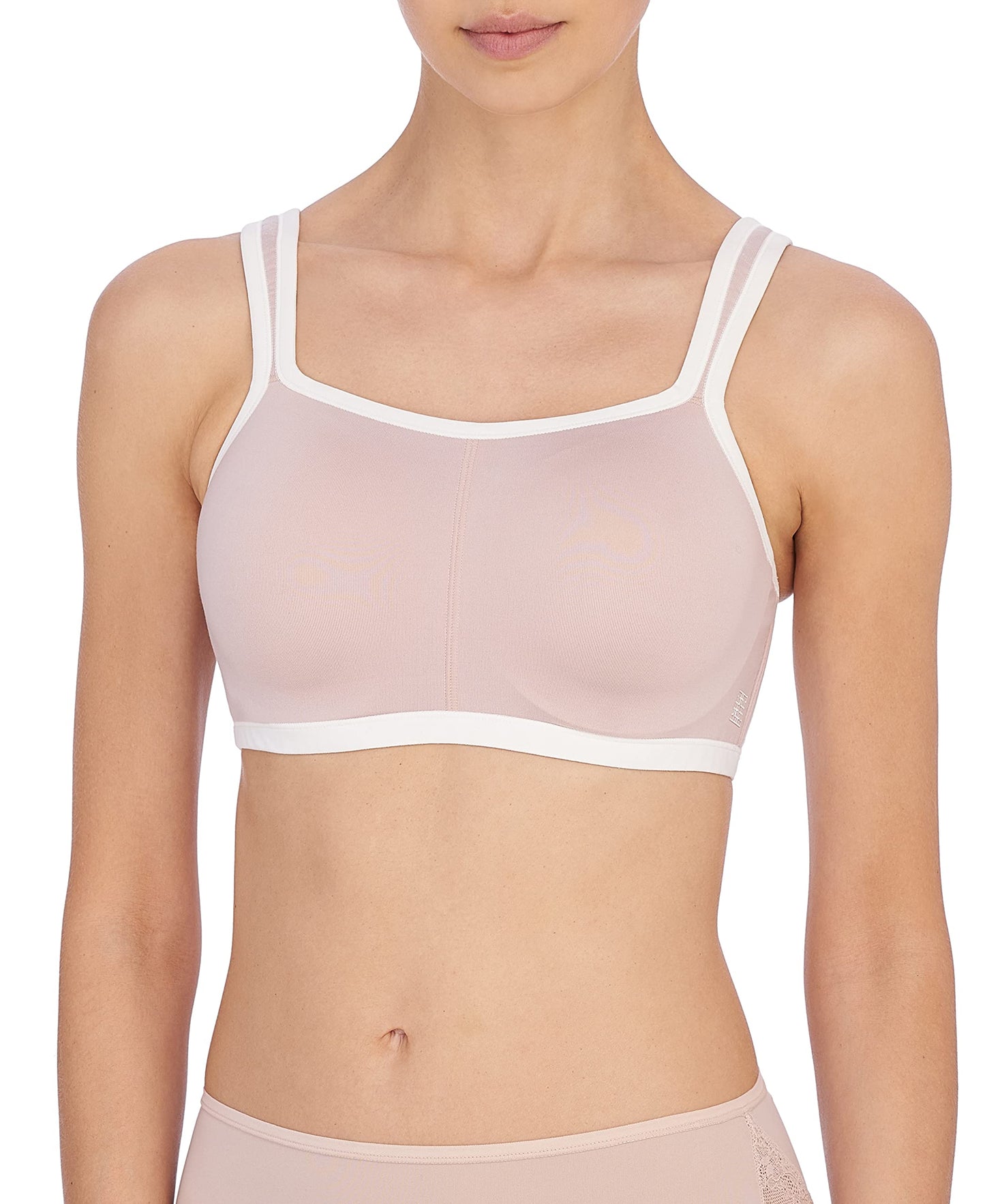 Natori Women's Yogi Contour Convertible Sport Bra, Light Mocha/Light Ivory, 38DD