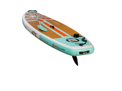 Bote Wulf Inflatable Paddle Board, Stand Up Paddleboard with Accessories, Aluminum Paddle, iSUP Travel Bag, Paddle Board Pump, SUP Leash, Fin (10'4" Native Floral)