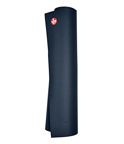 Manduka PRO Yoga Mat – Premium 6mm Thick Mat, Eco Friendly, Oeko-Tex Certified, Ultra Dense Cushioning for Support & Stability in Yoga, Pilates, Gym and Any General Fitness, Midnight, 85" x 26"