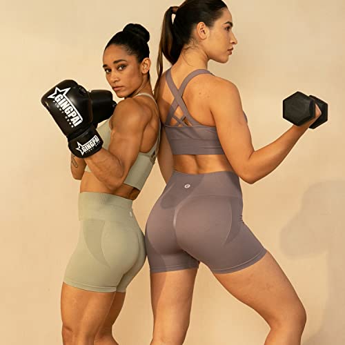 Evercute Sports Bra for Women Padded Medium Support Criss Cross Strappy Bras Seamless High Impact Yoga Exercise Athletic Bras