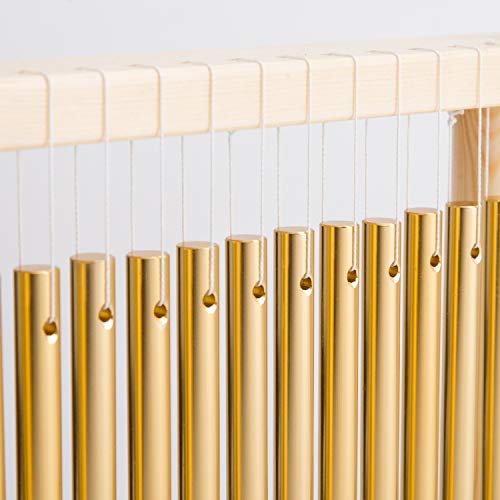 ENNBOM 20 Note Chime Table Top Bar Chime Wind Chime 20 Bars Instrument Percussion with Mallet (Gold)