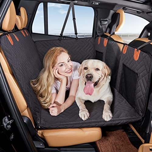 YJGF Back Seat Extender ,Dog Car Seat Cover for Back Seat Bed Inflatable for Car Camping Air Mattress, Hammock Travel Bed,Non Inflatable Car Bed Mattress for Car SUV Truck (Black)