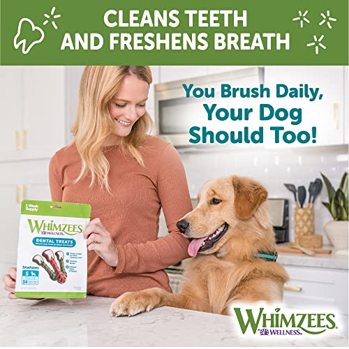 WHIMZEES by Wellness Value Box Natural Dental Chews for Dogs, Long Lasting Treats, Grain-Free, Freshens Breath, Small Breed, 89 count