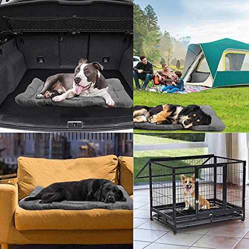 Senzkon Outdoor Dog Bed, 35”x24“ Portable Camping Travel Dog Bed, Soft, Comfortable, Waterproof, Non-Slip, Machine Washable Easy to Clean Pet Mat for Small, Medium and Large Dog and Cat