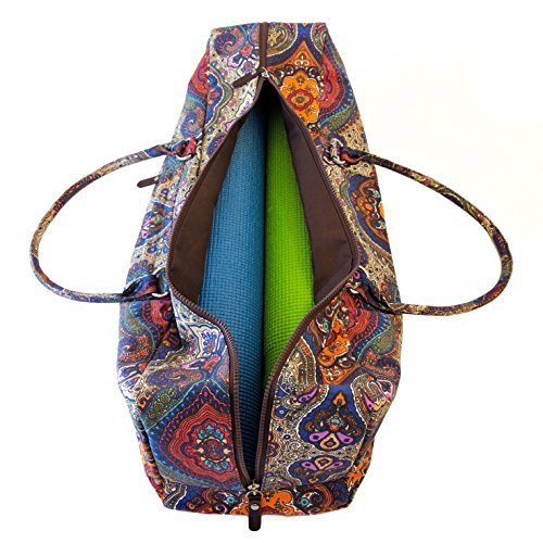 Kindfolk Yoga Mat Duffel Bag Canvas with Pocket and Zipper (Celestial)