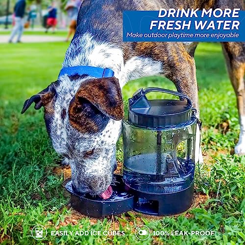 lesotc Dog Water Dispenser, 77OZ Large Dog Water Bottle Portable for Camping Dog Park Hiking, Dog Water Bowl Dispenser with Pull-Out Travel Water Bowls for Dogs Travel Water Bottle, BPA Free